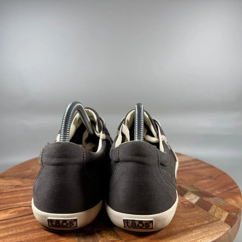 Taos Shooting Star Charcoal Gray Canvas Lace Up Sneakers Womens 10 SHS-14010